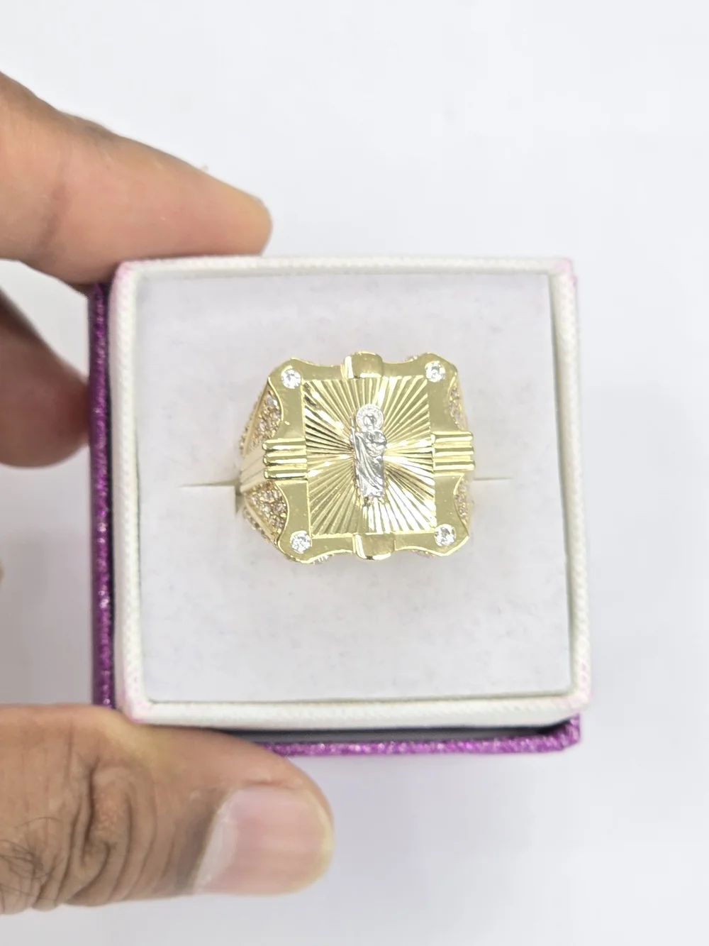 10k Real Gold Saint Jude Ring For Men